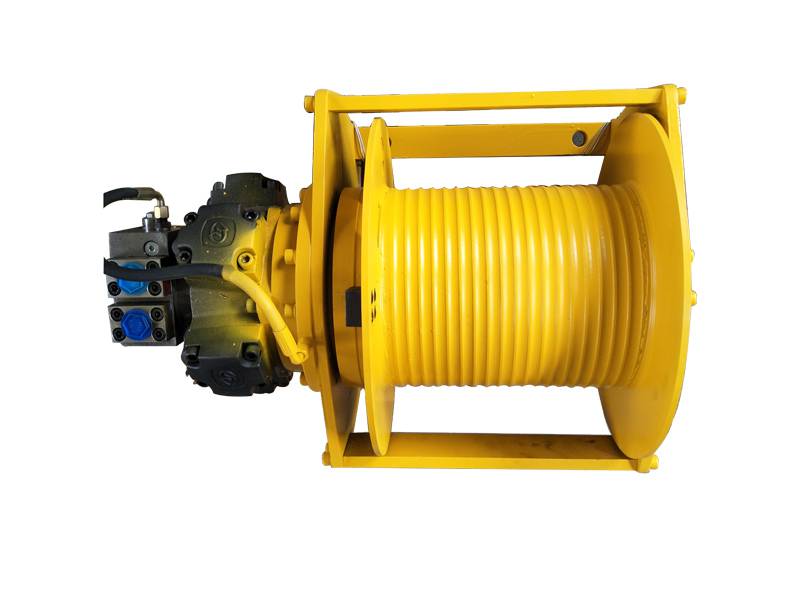 湖北挖掘机拉木头液压绞车绞盘吊车提升机卷扬机一吨