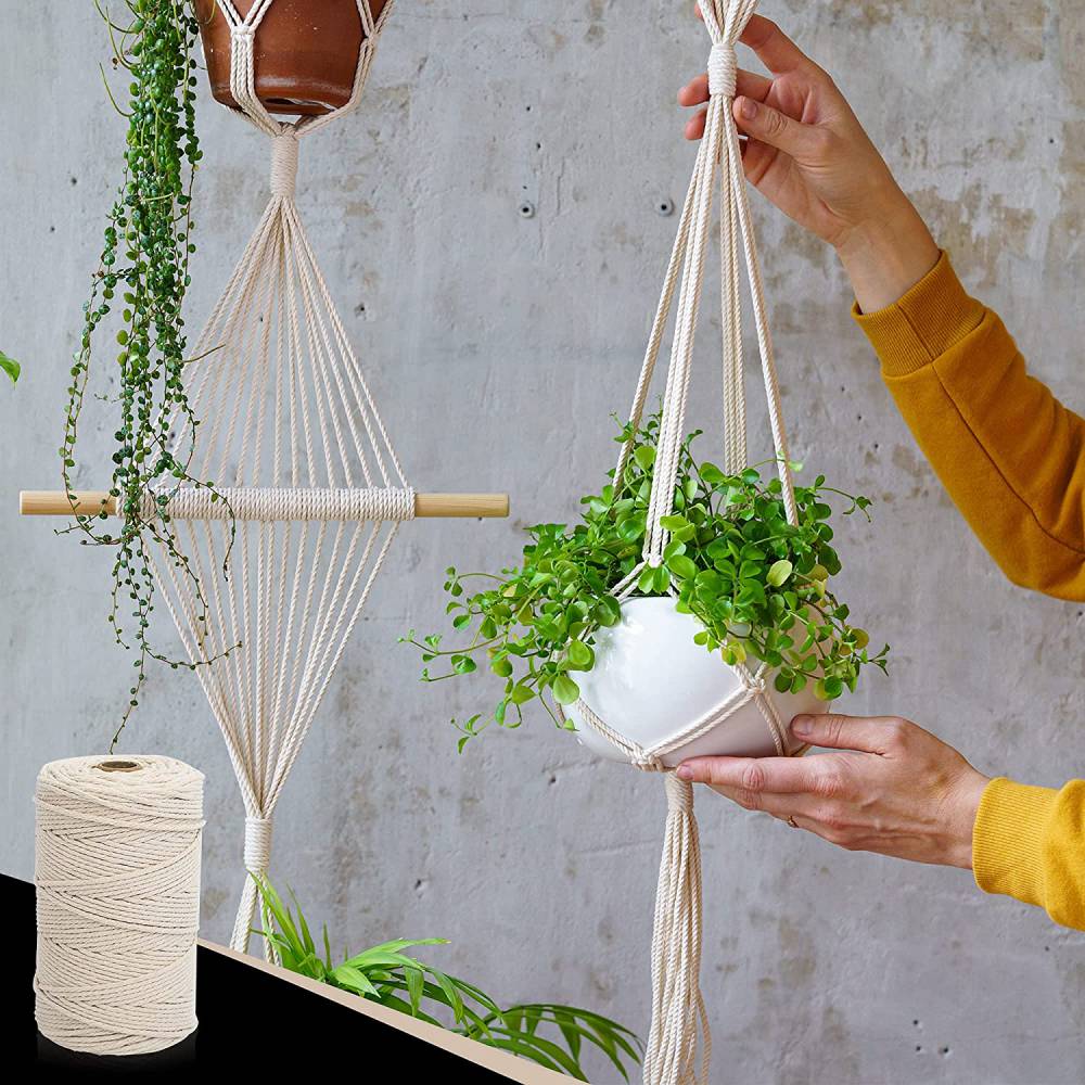 3mm天然棉质花边工艺绳棉绳用于壁挂波西米兰风格挂毯绳工艺品绳