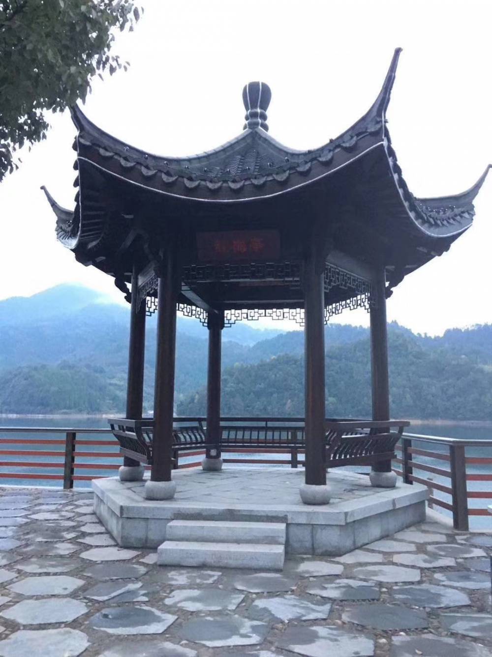 六角防腐木凉亭中式六角亭子文化长廊