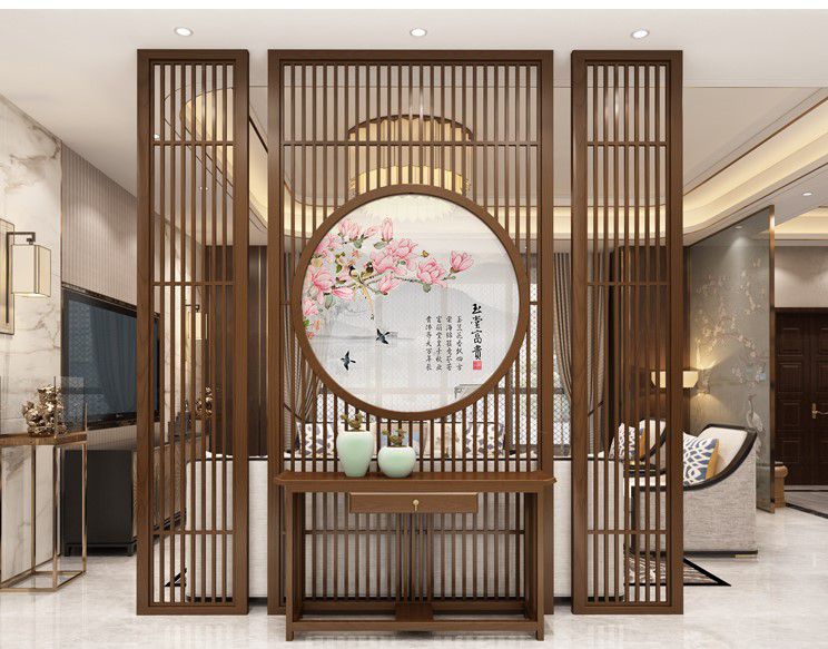 【厚度8mm镂空浮雕铝合金屏风不变形】图片