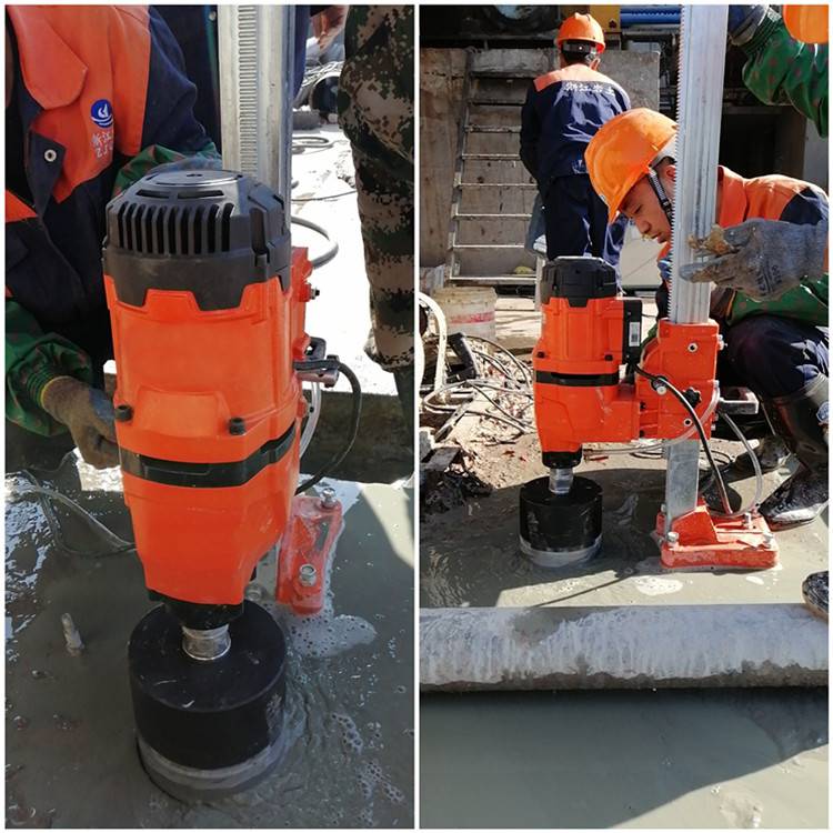 水泥沥青路面钻孔取芯机电动汽油动力混凝土水钻机