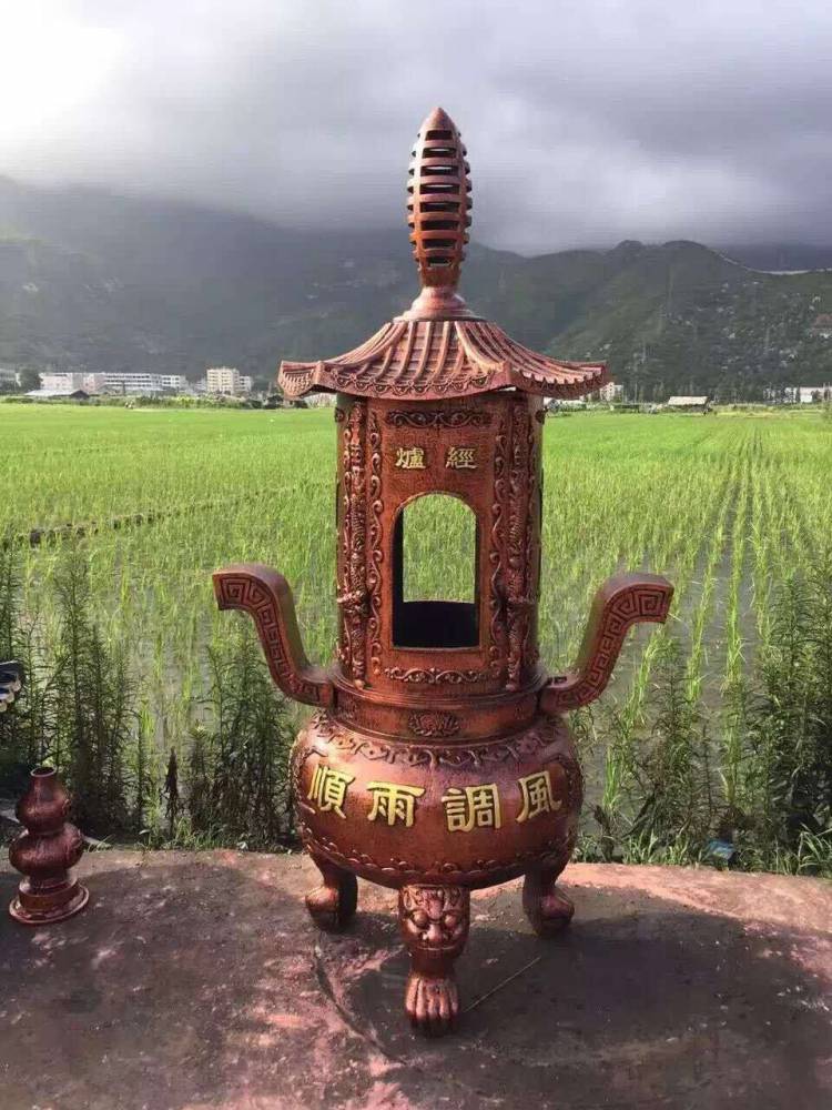 正圆供应寺庙铸铁焚经炉铸铜三层烧纸炉寺庙五层七层元宝炉厂家