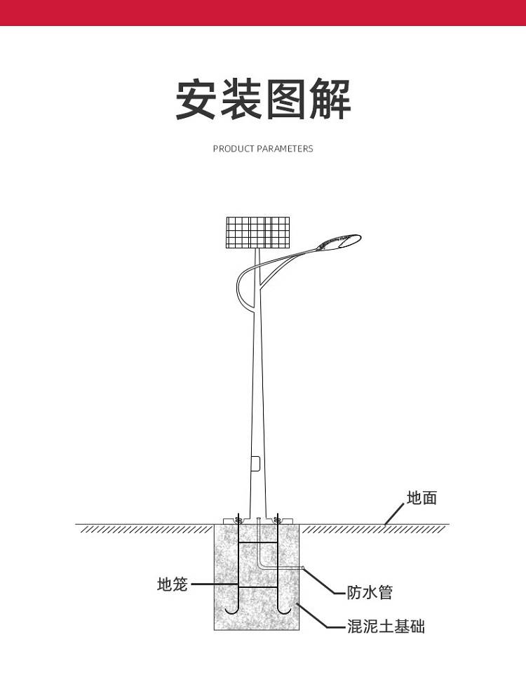 路灯底座预埋件图纸图片