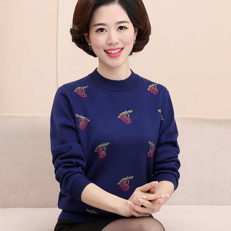 水貂绒毛衣女式针织衫流行热卖网红服装批发秋冬圆领男士针织衫