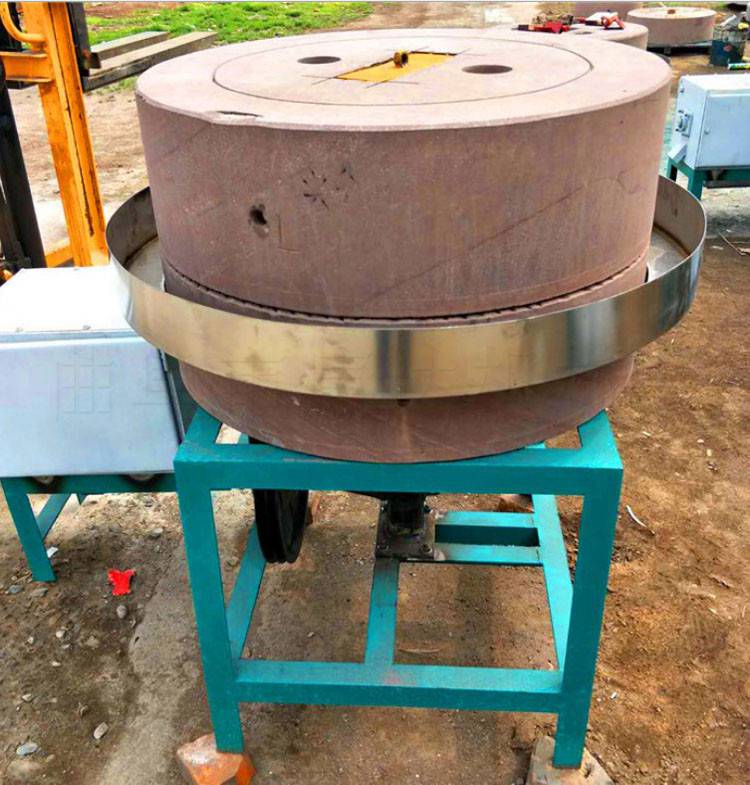 小型研磨石磨磨粉机低速研磨药柴石磨机手工打造岩石石磨机