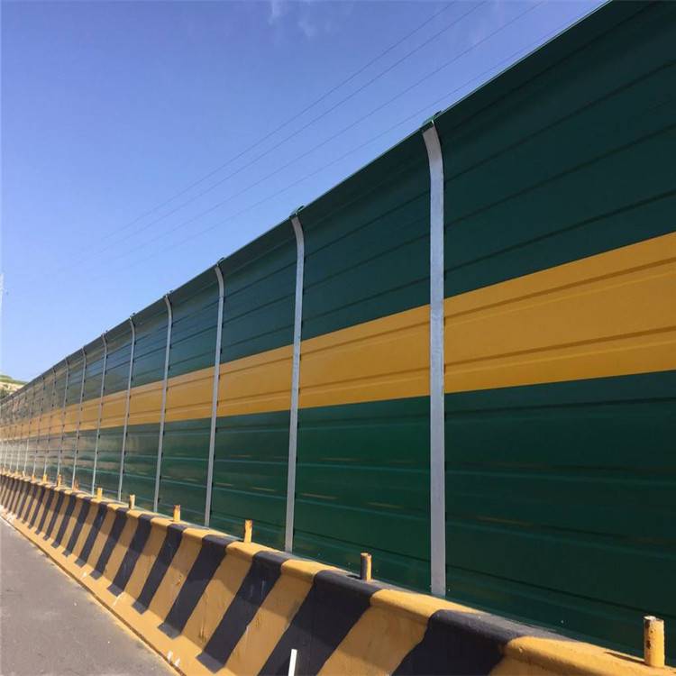 贵州公路铁路声屏障 岩棉环保降噪彩钢声屏障隔音墙规格齐全