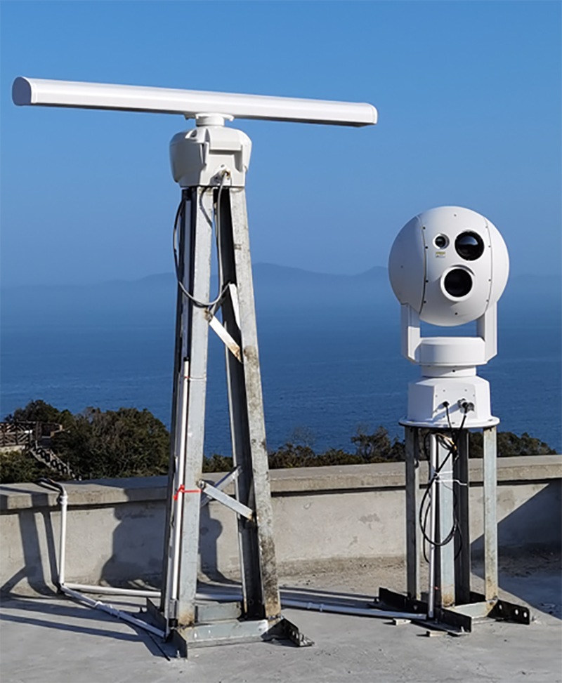 海岸线海域船舶雷达扫描光电追踪监控系统