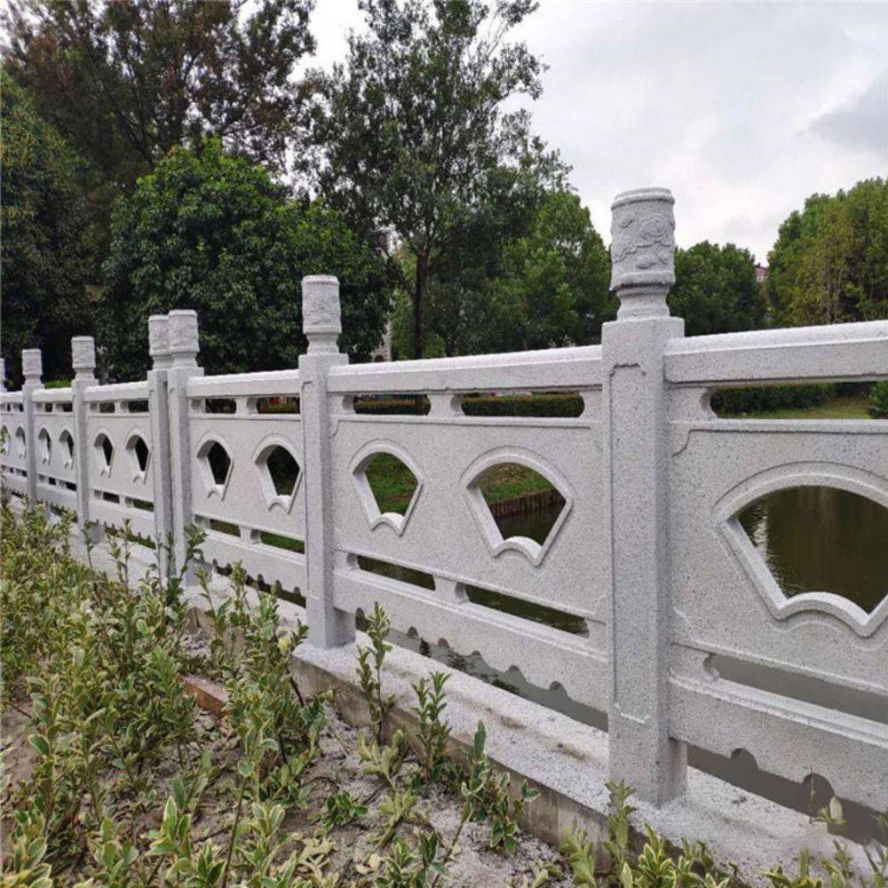 预制水泥仿石栏杆 河道景区装饰护栏 公园篱笆河堤混凝土围栏