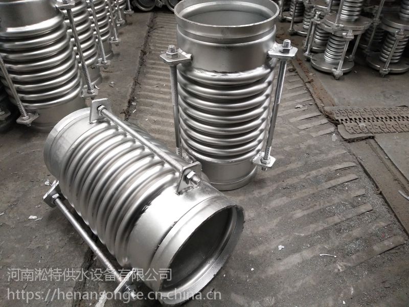 dn150沟槽波纹管使用卡箍管件连接沟槽补偿器304不锈钢管材