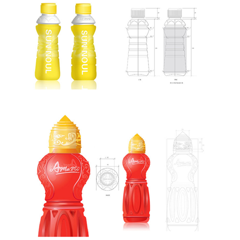 450ml打样瓶型设计3d建模饮料瓶pet无需开模具矿泉水包装