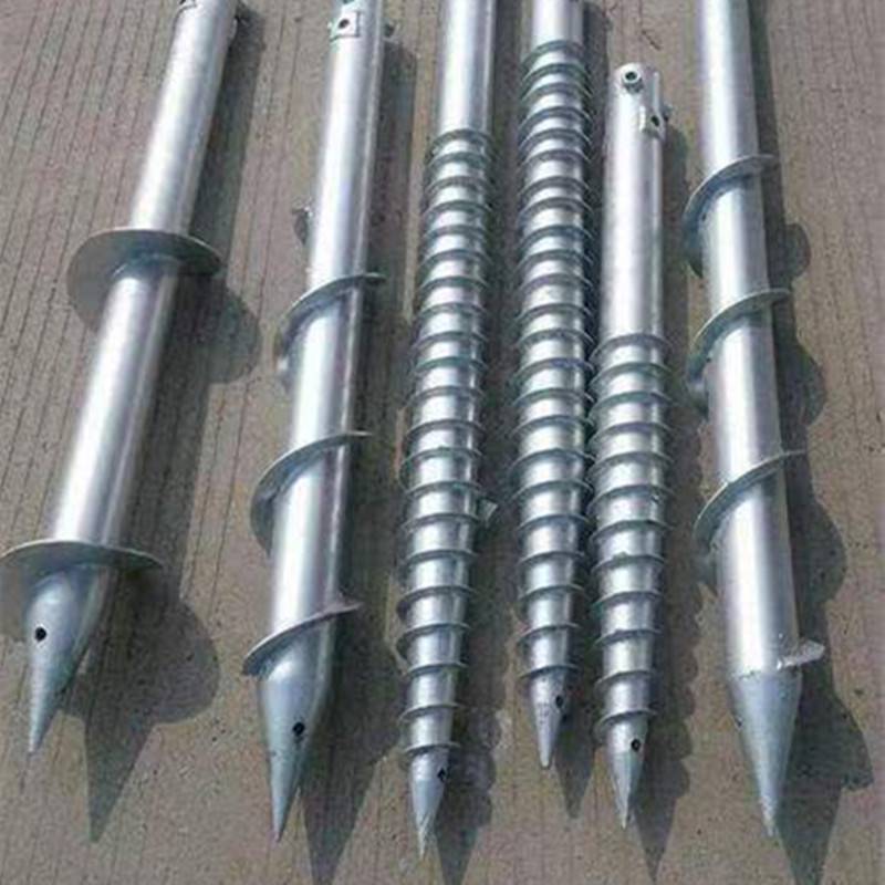 热镀锌大叶片地桩光伏地螺丝电站桩基绞龙桩法兰螺旋地桩实体厂家