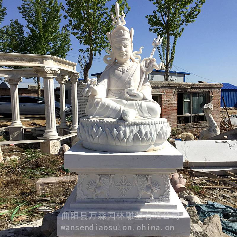 石雕藏佛雕塑汉白玉莲花生大型佛像定制加工黄财神万森- 供应商网
