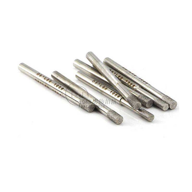 东莞订做钨钢内孔研磨棒平头金刚石磨棒价格4d5d6d80长6柄