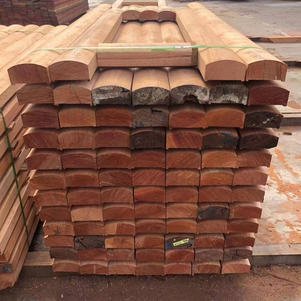 柳桉木公园扶手立柱栏杆荣鸿木业古建料定做厂家