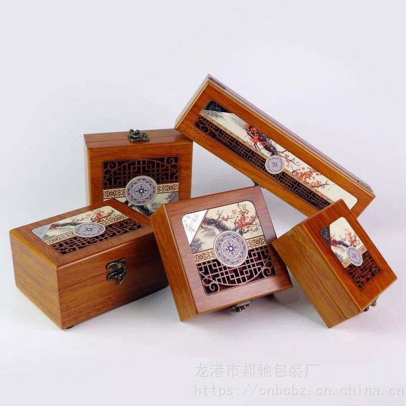平阳哑光烤漆木盒 昔归茶叶包装盒 西洋参包装盒定制