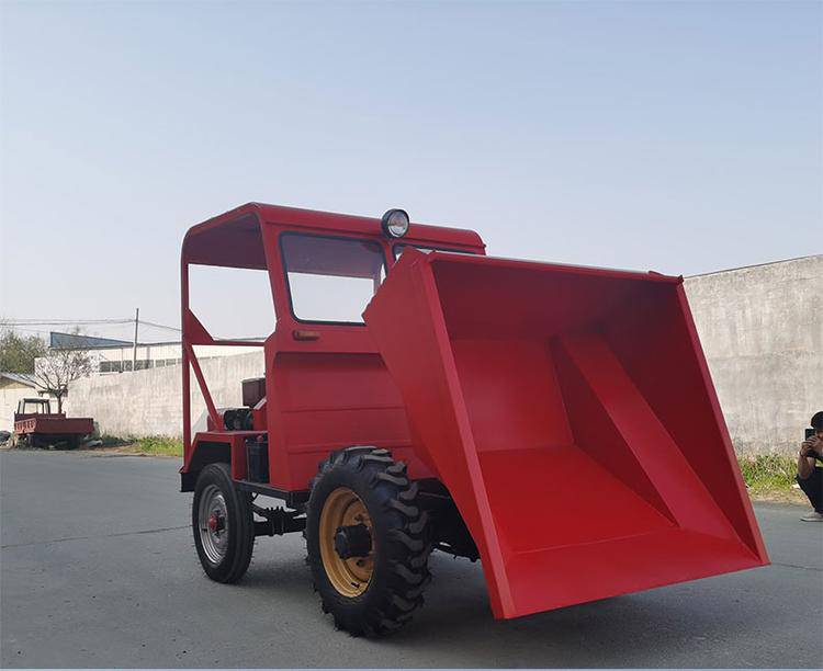 【前卸式建筑接料柴油翻斗车 养殖场拉粪农用前翻斗车图片】前卸式建