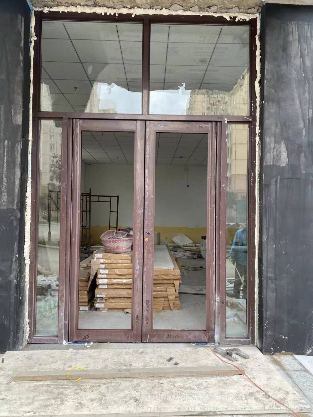 厚料肯德基门展厅大门超市推拉门门市拉门商场办公楼大厅铝合金门