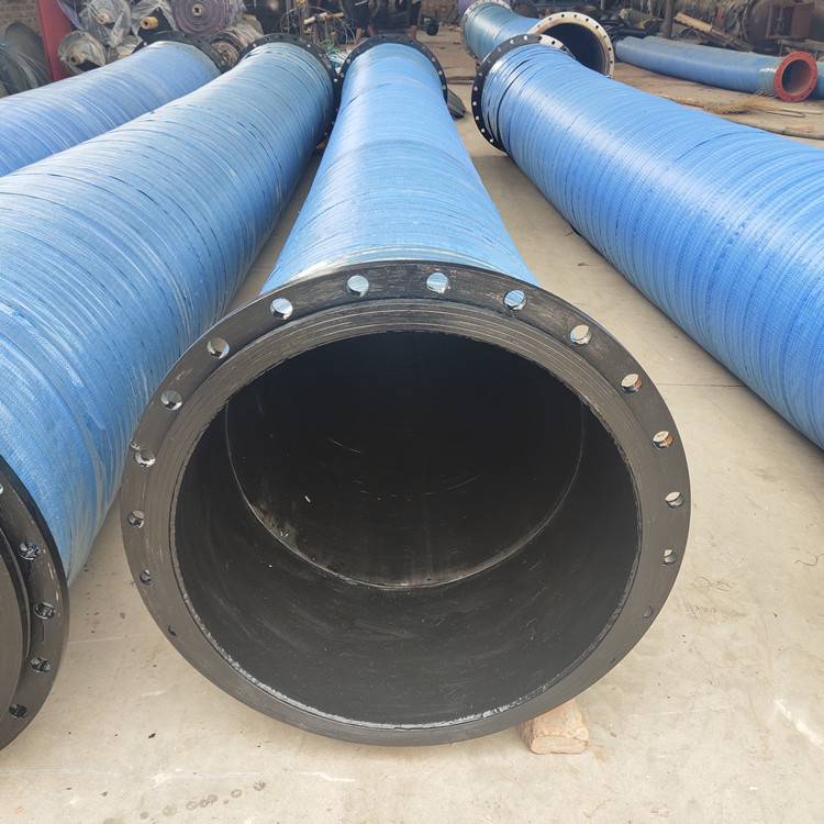 宏禄低压大口径胶管法兰连接大口径输水橡胶管