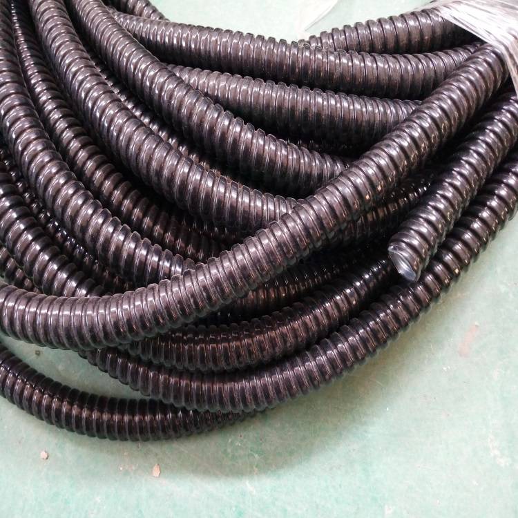 黑色包胶全塑软管镀锌钢波浪包塑软管dn80螺纹软管特点
