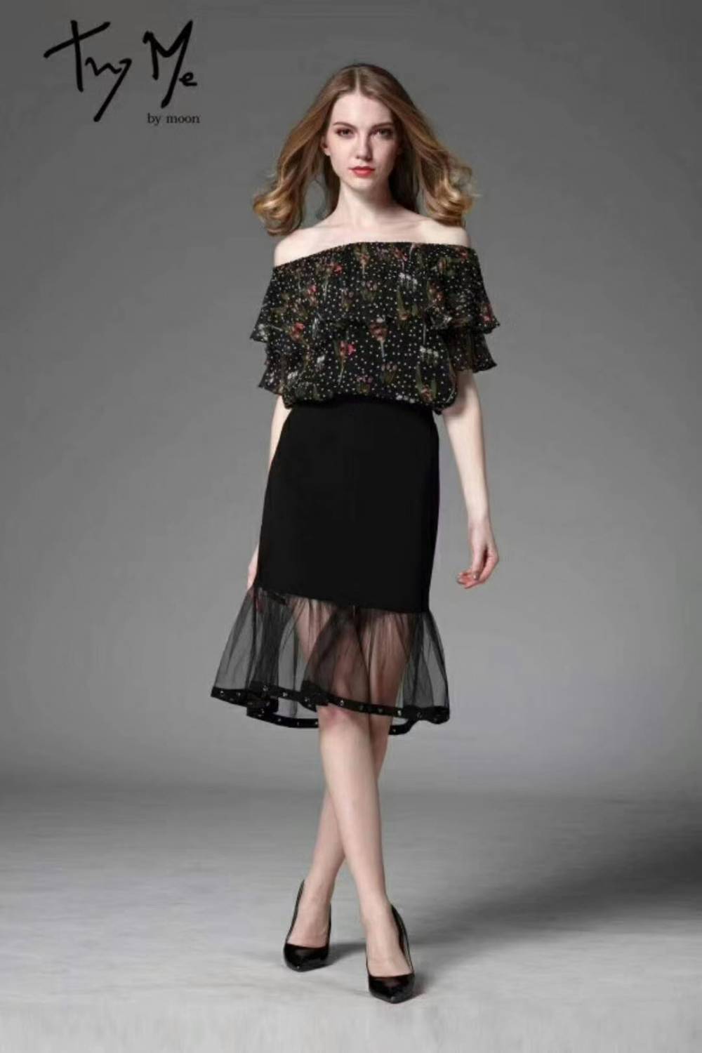 轻奢明星同款tryme2022春夏专柜撤柜女装货源直播好货