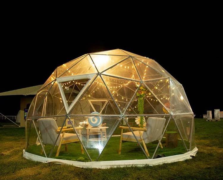 网红星空酒店篷房泡泡屋帐篷酒店帐篷定制公园圆顶屋