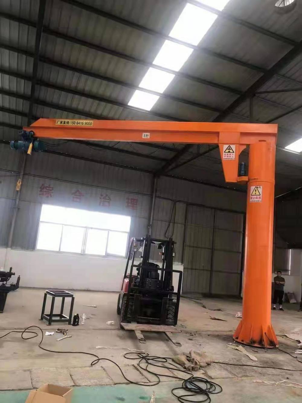 汇聚重工固定式悬臂吊360度旋转式悬臂吊摇臂吊质量可靠图片