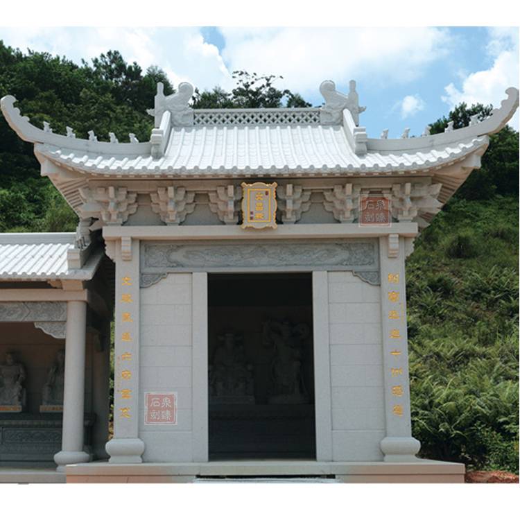 小型石雕土地公庙土地公石头房子石雕神龛支持定制