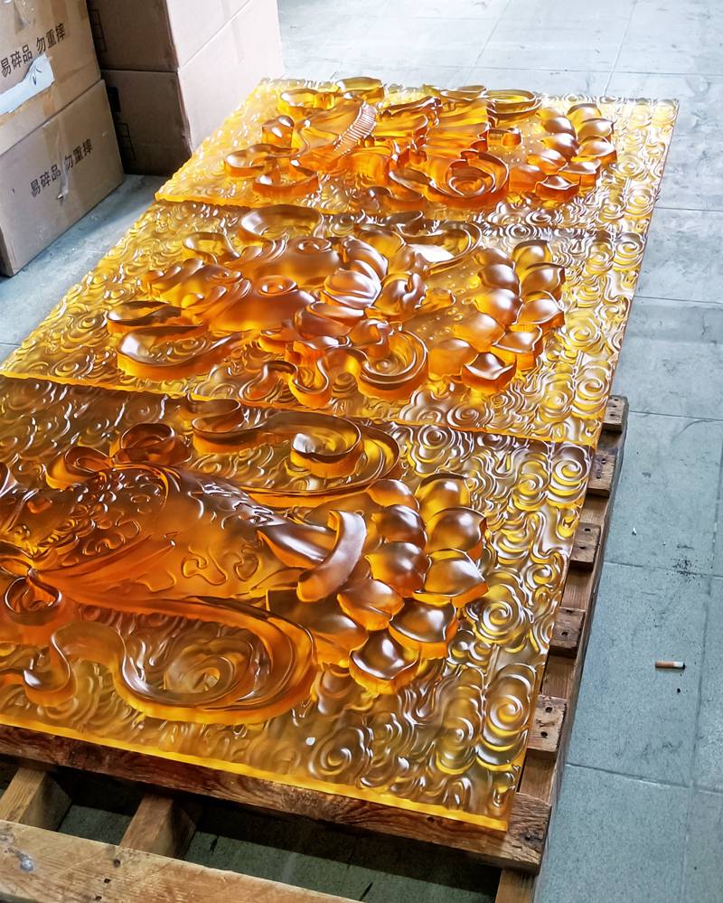 广州琉璃砖装饰圈琉璃屏风壁画定制琉璃背景墙砖艺术定制琉璃四大神兽