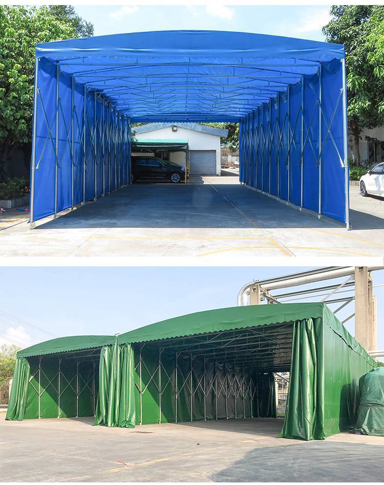 活动推拉蓬 伸缩移动棚 物流仓库推拉雨篷防雨防晒