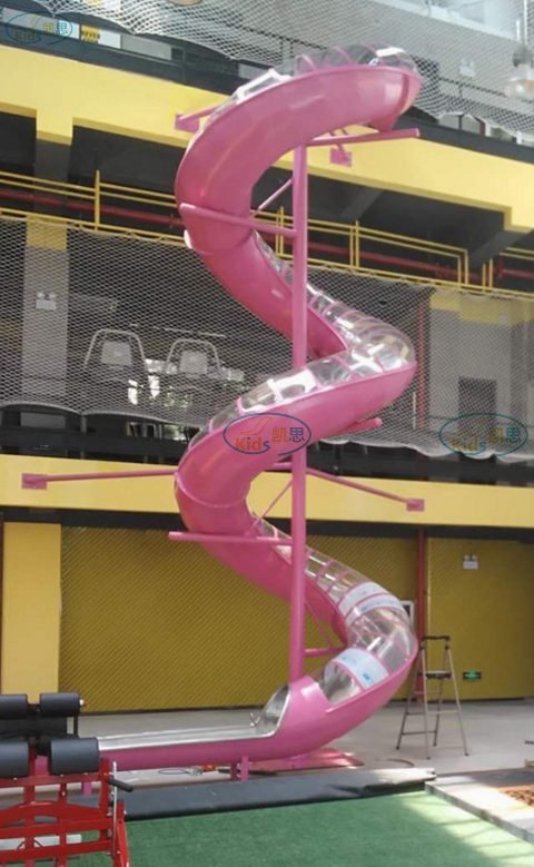 商场不锈钢滑滑梯儿童游乐设施设备消防逃生通道滑梯