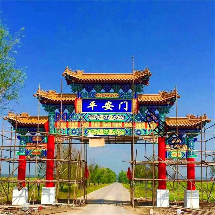 崇礼 仿古门楼园林门楼 仿古园林景观牌坊牌楼 规格齐全 清秀园林