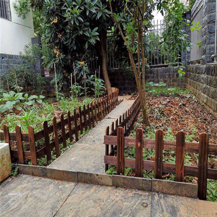 白色木护栏养花木栅栏庭院花池围栏