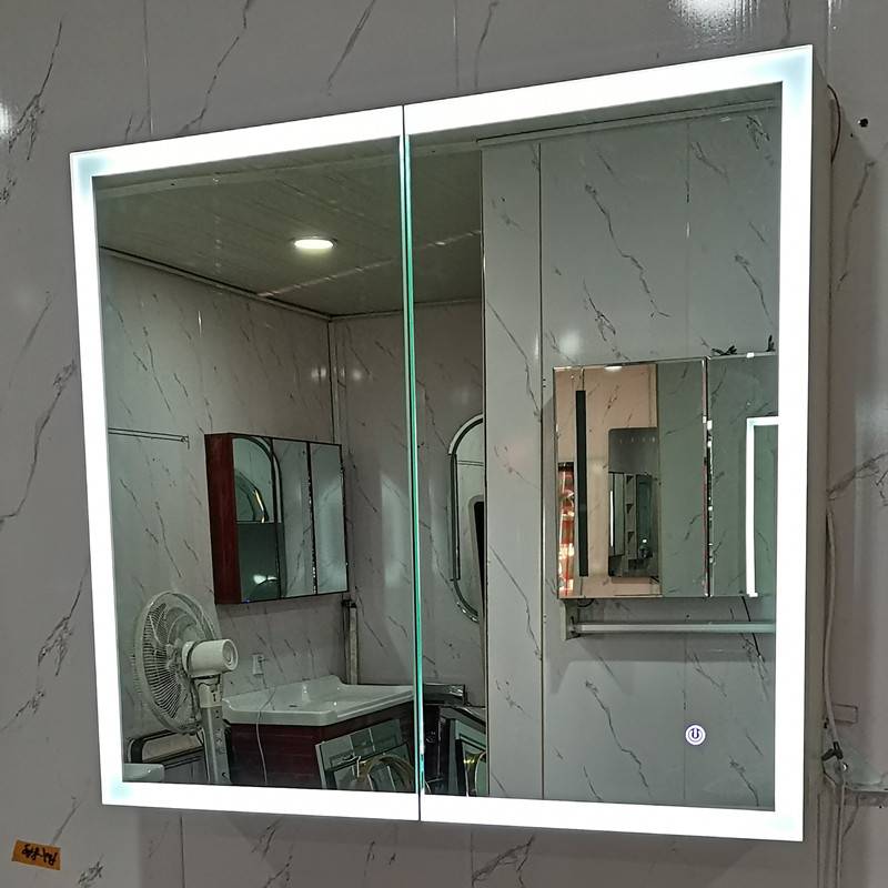 浴室镜柜门卫生间镜子铝合金门扇挂墙洗漱台智能镜箱门led除雾