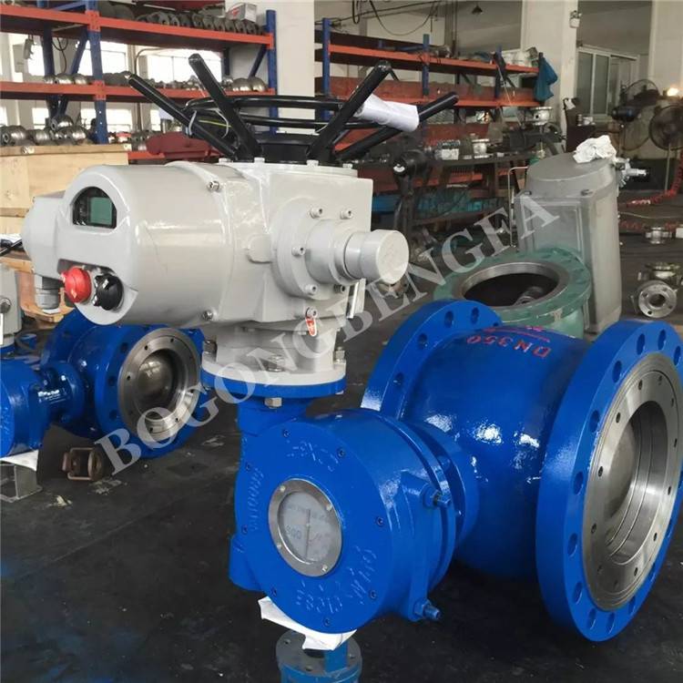 球墨铸铁法兰球阀软密封球阀pbq640f25q气动侧装式半球阀dn150图片