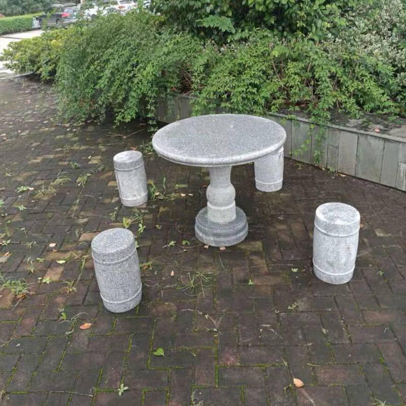 茂名市肇庆市景区天然石材靠背石椅1200mm长条形休闲石凳子