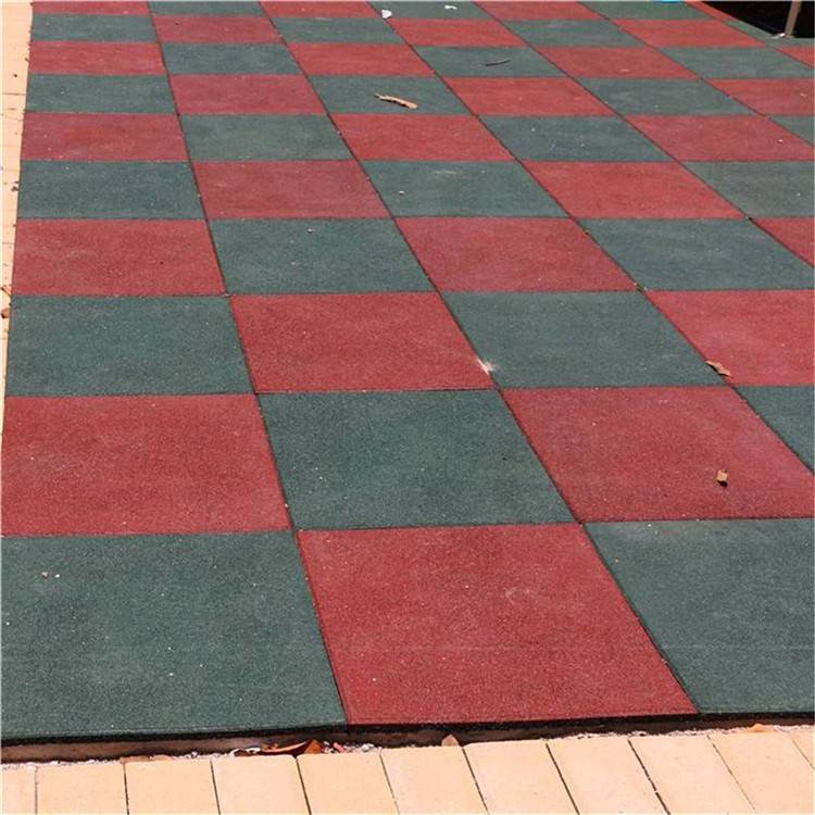 安阳 公园运动橡胶地垫 可拼装橡胶地砖 多种厚度可选