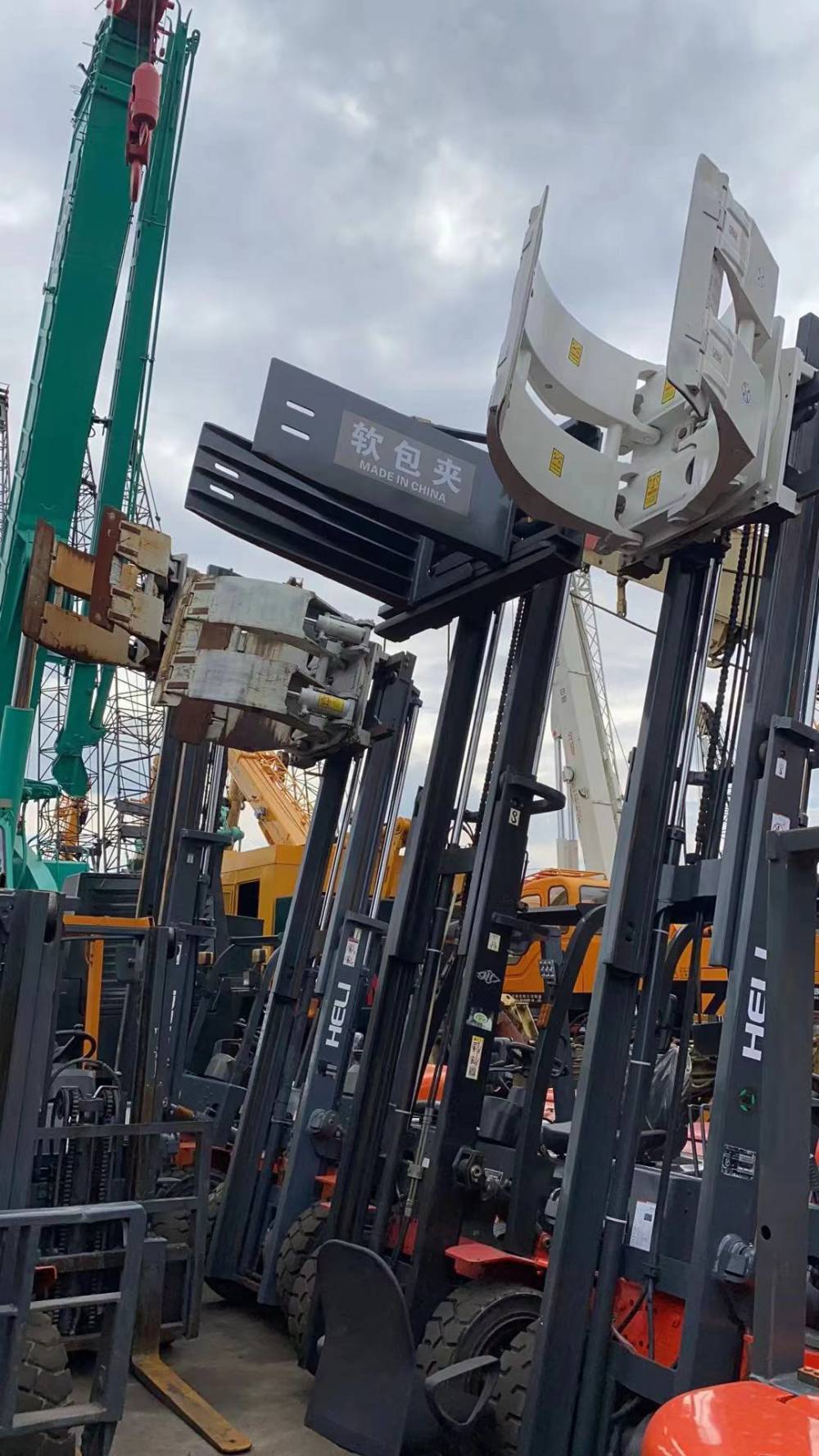 出售二手合力二手杭州叉车二手平夹抱叉车高门架平抱夹叉车进口夹质量