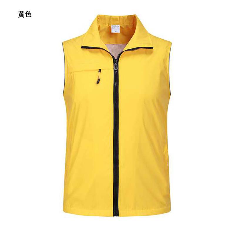 纯色广告衫马甲印字logo户外反光马甲定制工程多口袋背心