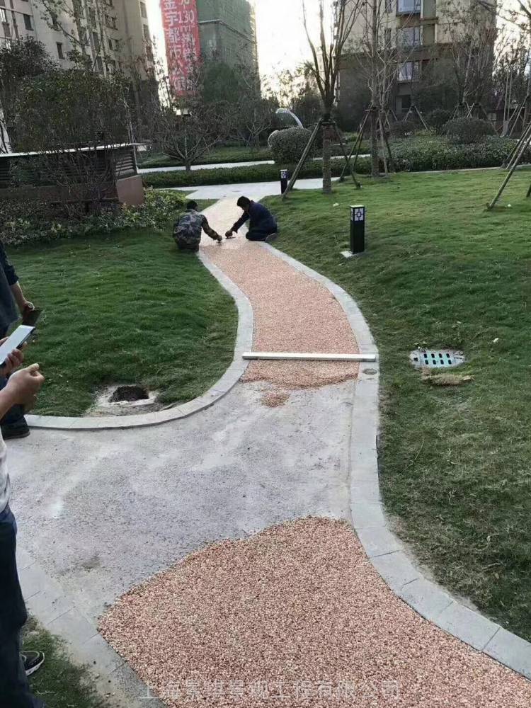 天然卵石艺术地坪室内外地面铺设水洗石路面景观造型地坪