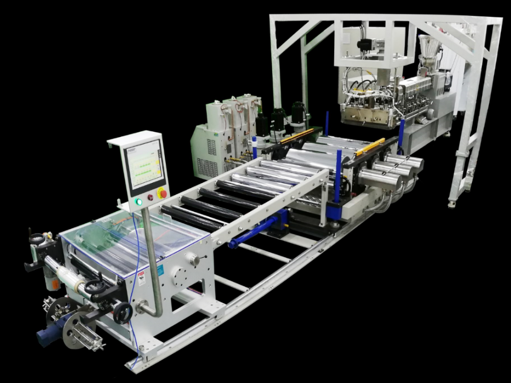 普同200mm薄膜流延成型机小型流延机拉伸机