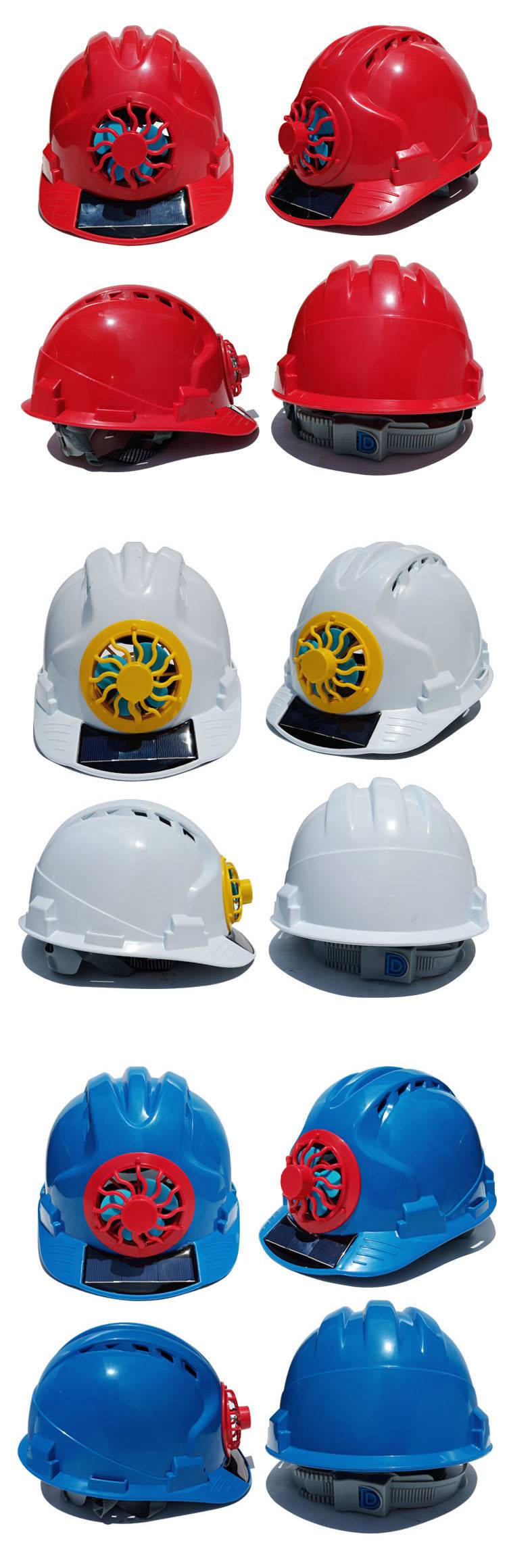 加厚施工头盔蓝牙降温防护帽可充电制冷工地三风扇安全帽