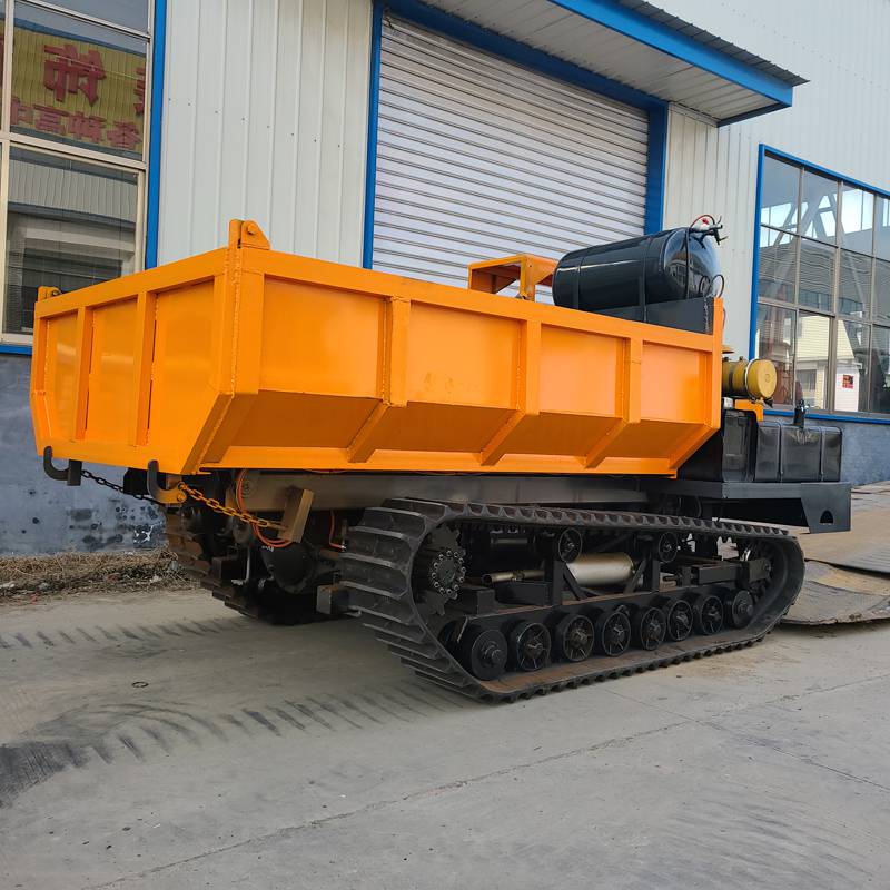 座驾式履带翻斗车水田专用履带自卸车6吨高速履带运输车