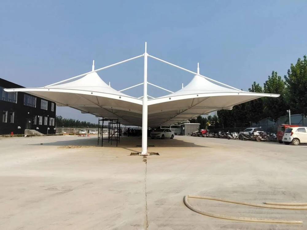 惠州汽车充电桩钢结构雨棚停车棚pvc膜材咨询快速报价