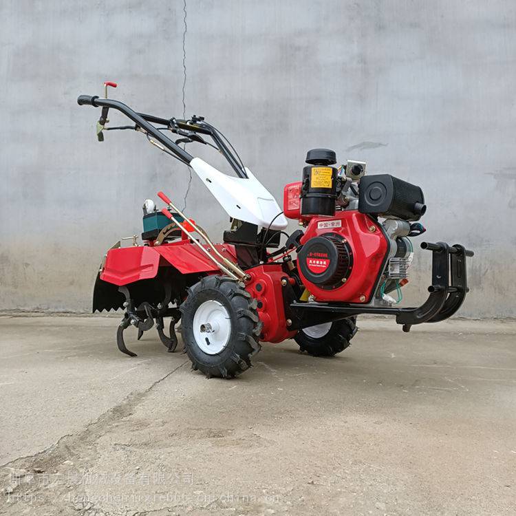 柴油四驱微耕机电启动开沟犁地机宏晨柴油水冷旋耕机