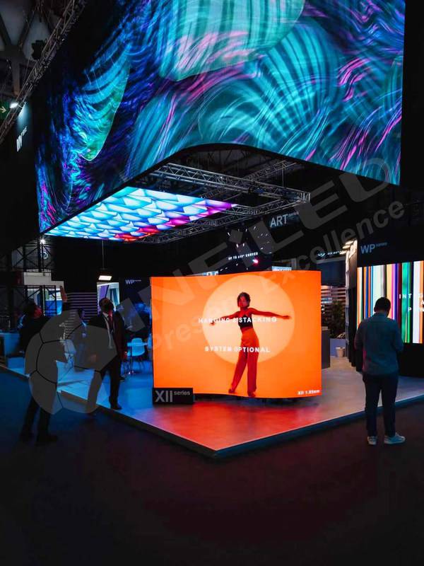 视爵光旭西班牙巴塞罗那ISE 2022展会现场 裸眼3D屏/天幕屏/弧形屏