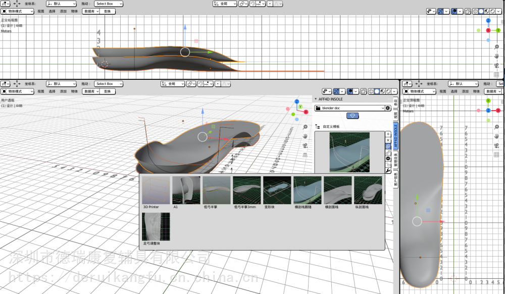 鞋垫设计修形软件系统-阿尔法4D-矫形扁平足专用