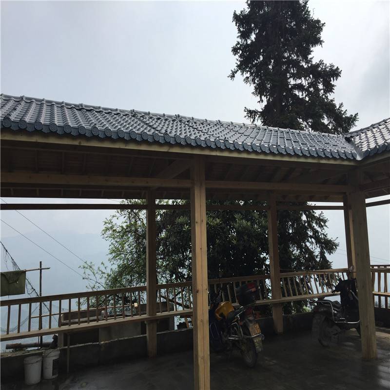 重庆仿古走廊 防腐木走廊定制 木结构走廊施工 景区3