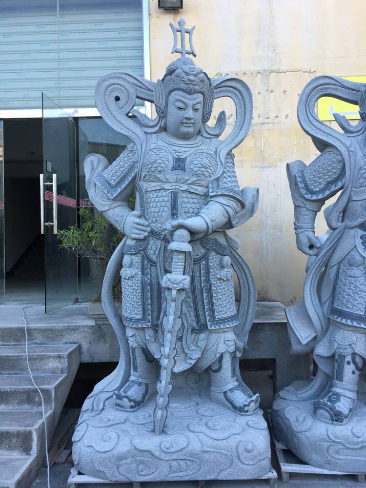 石雕韦陀菩萨石材韦陀站像石雕关公韦陀寺庙园林户外装饰摆件青石韦陀