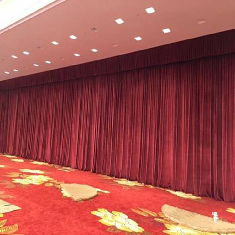 合肥舞台幕布定做电动阻燃舞台幕布会议厅礼堂舞台大幕