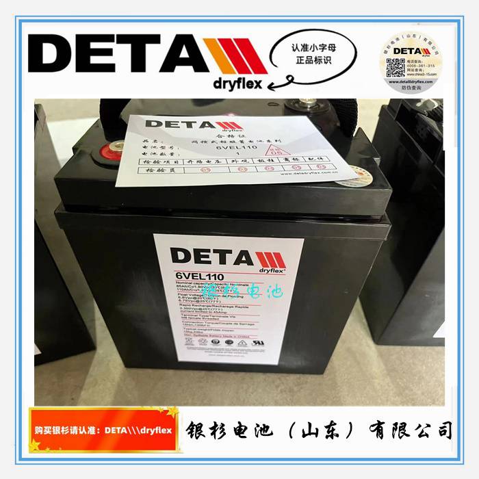 德国detallldryflex银杉蓄电池6VEL110基站UPS电源用6V-110Ah电池